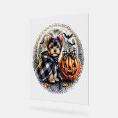 Yorkie Dog Halloween Acrylschild (Winkel)
