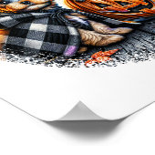 Yorkie Dog Halloween Poster (Ecke)