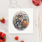 Yorkie Dog Halloween Serviette (Beispiel)