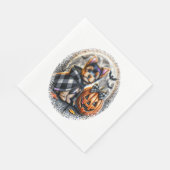 Yorkie Dog Halloween Serviette (Ecke)