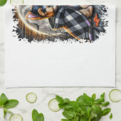 Yorkie Dog Halloween Square Geschirrtuch (Gefaltet)