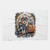 Yorkie Dog Halloween Square Geschirrtuch (Horizontal)