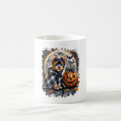 Yorkie Dog Halloween Square Kaffeetasse (Mittel)