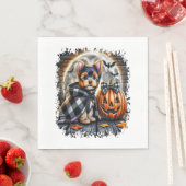 Yorkie Dog Halloween Square Serviette (Beispiel)