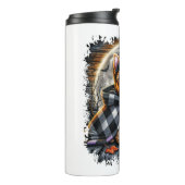 Yorkie Dog Halloween Square Thermosbecher (Nach links gedreht)