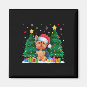 Yorkie Dog Lovers Weihnachtsmannmütze Ugly Christm Magnet