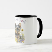 Yorkie Dog Mama Floral Tasse (VorderseiteRechts)