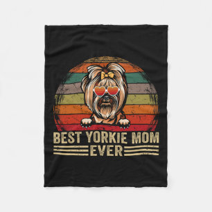 Yorkie Dog Mama Lover Fun Vintag Best Yorkie Mama Fleecedecke