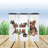 Yorkie Dog Mama Thermosbecher