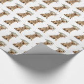 Yorkie Dog mit Abschluss Hat Geschenkpapier (Ecke)