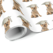 Yorkie Dog mit Abschluss Hat Geschenkpapier (Rolleneckpunkt)