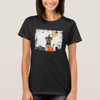 Yorkie Dog mit Kürbiskatzenfrüchte T-Shirt