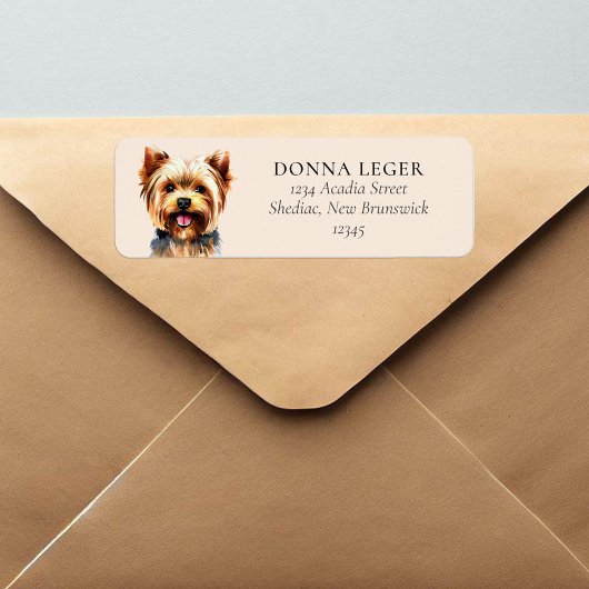 Yorkie Dog Personalisiert Address