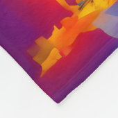 Yorkie Dog Pop Art Fleecedecke (Ecke)