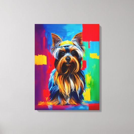 Yorkie dog Pop Art Leinwanddruck (Vorderseite)