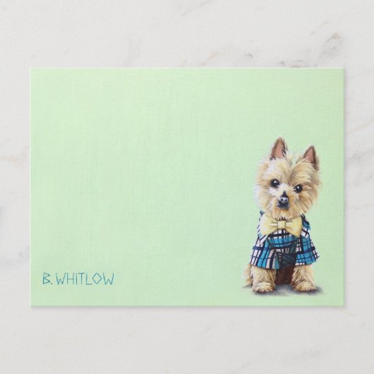 Yorkie Dog Postcard Postkarte (Vorderseite)