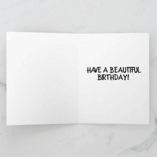 YORKIE DOG RAINBOW GIANT BIRTHDAY CARD KARTE (Innenseite)