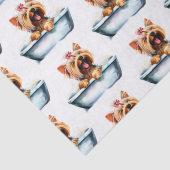 Yorkie Dog Seidenpapier (Detail)