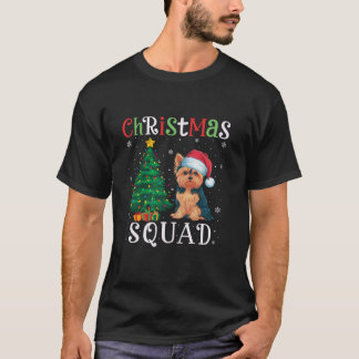 Yorkie Dog Squad Boys Girls Kinder Weihnachtsbaum  T-Shirt