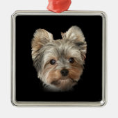 Yorkie Dog Wireless-Ladegerät Ornament Aus Metall (Vorne)