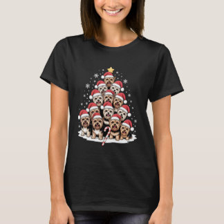 Yorkie Dogs Tree Christmas Sweater Xmas Pet Animal T-Shirt