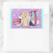 Yorkie Dress Up Rechteckiger Aufkleber (Tasche)