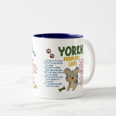 Yorkie Eigentums-Gesetze 4 Zweifarbige Tasse (VorderseiteRechts)