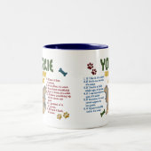 Yorkie Eigentums-Gesetze 4 Zweifarbige Tasse (Mittel)