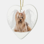 Yorkie Engel Keramik Ornament (Links)