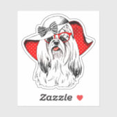 Yorkie Fashion Shoot Aufkleber (Blatt)