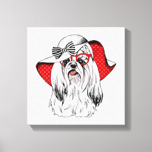 Yorkie Fashion Shoot Leinwanddruck (Vorderseite)