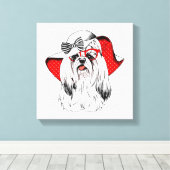 Yorkie Fashion Shoot Leinwanddruck (Insitu (Holzboden))