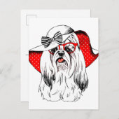 Yorkie Fashion Shoot Postkarte (Vorne/Hinten)