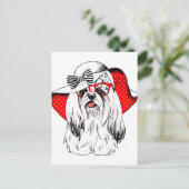 Yorkie Fashion Shoot Postkarte (Stehend Vorderseite)