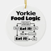Yorkie Food Logic Keramik Ornament (Vorne)