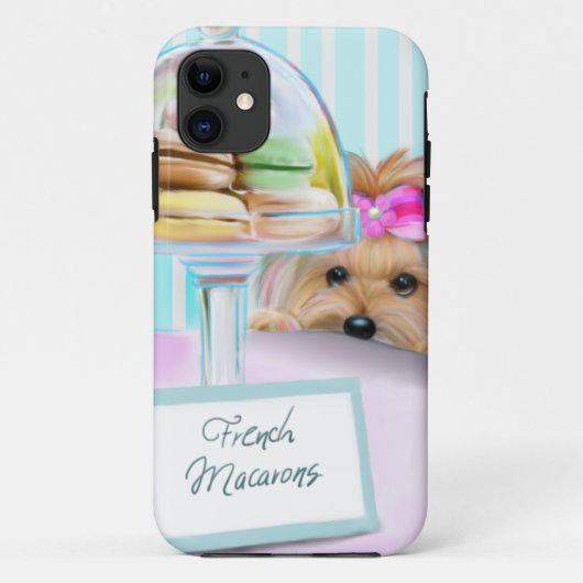 Yorkie Franzosen Macarons Case-Mate iPhone Hülle (Rückseite)