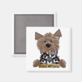 Yorkie free Kittens Magnet (Vorderseite/Rückseite)