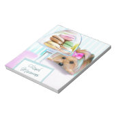 Yorkie French Macarons Notizblock (Rotiert)