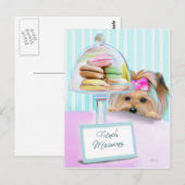 Yorkie French Macarons Postkarte (Vorne/Hinten)