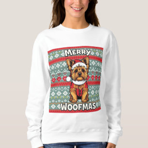 Yorkie Frohe Wuffnachten Sweatshirt