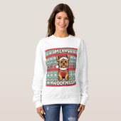 Yorkie Frohe Wuffnachten Sweatshirt (Vorne ganz)