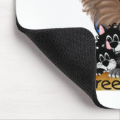 Yorkie geben Kätzchen frei Mousepad (Ecke)