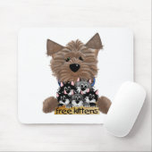 Yorkie geben Kätzchen frei Mousepad (Mit Mouse)