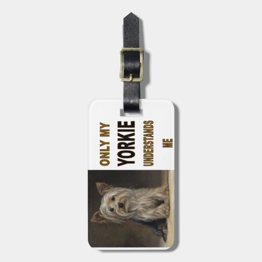 YORKIE GEPÄCKANHÄNGER (Vorderseite vertikal)