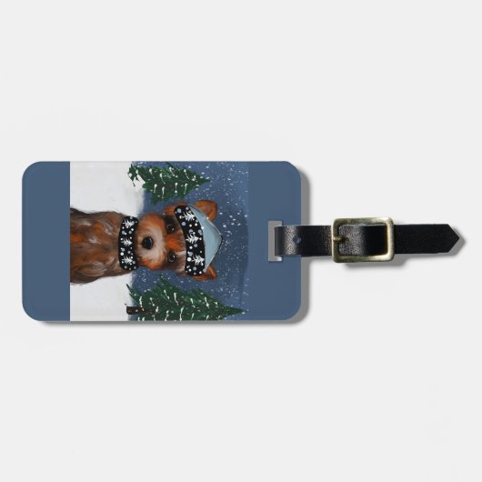 Yorkie Gepäckanhänger (Vorderseite horizontal)