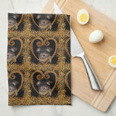 Yorkie Geschirrtuch (Viertel Falte)