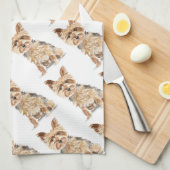 Yorkie Geschirrtuch (Viertel Falte)