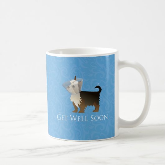 Yorkie Get Well Design Kaffeetasse (Rechts)