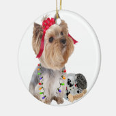 Yorkie glaubt an Santa Ornament (Links)