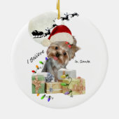 Yorkie glaubt an Santa Ornament (Hinten)